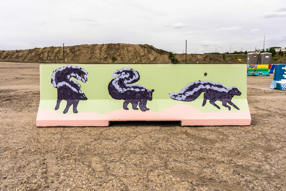 Part of a series of four barriers as part of BUMP's (Beltline Urban Mural Project) RoadWorks 2022